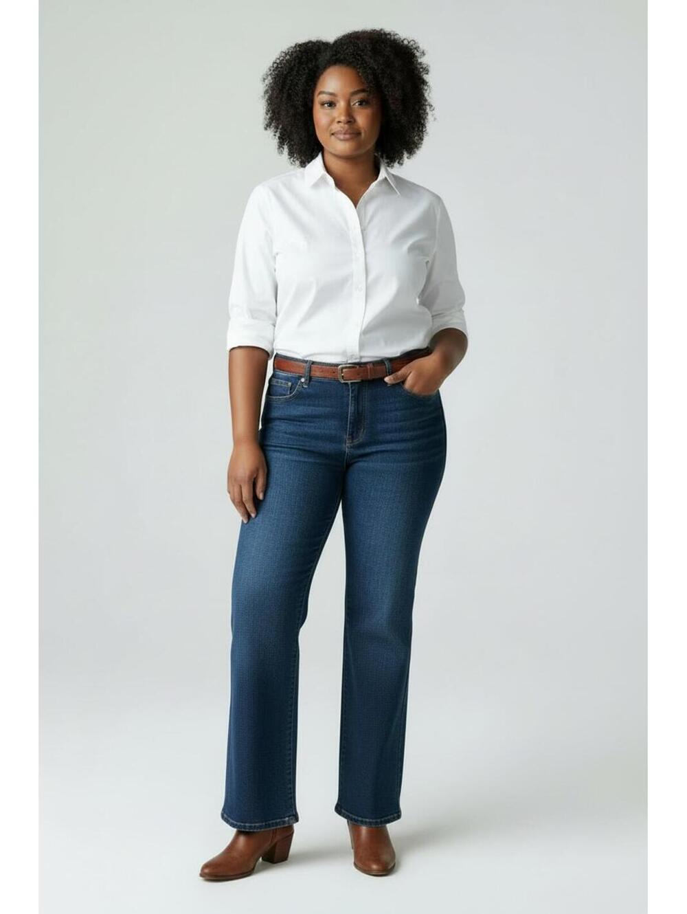 Women’s Dark Blue Stretch Bootcut Jeans